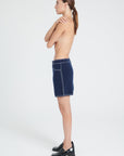 ZAYA 15 Navy blue cashmere milano knit shorts