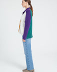 ZAYA 16 V-neck cashmere cardigan 4 threads multi-color