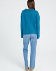 ZAYA 17 6-thread cashmere claudine-neck sweater royal blue