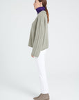 ZAYA 17 6-thread cashmere claudine-neck sweater khaki