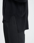 ZAYA 13 Oversized cashmere stand-up collar sweater in black