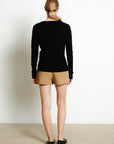 LILLY 2 Black cashmere V-neck sweater