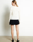 LILLY 2 V-neck cashmere sweater ecru white