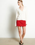 LILLY 7 Slim-fit cashmere V-neck cardigan ecru white