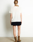 RIA 11 KARMA round-neck T-shirt in off-white cashmere