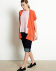 RIA 4 Tangerine cashmere kimono