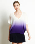 RIA 7 V-neck sweater with batwing tie sleeves