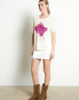 RIA 9 SWEET GANESH round-neck cashmere T-shirt ecru white