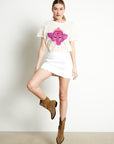 RIA 9 SWEET GANESH round-neck cashmere T-shirt ecru white