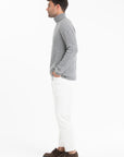 GABI 3 4-thread cashmere twist turtleneck sweater light grey