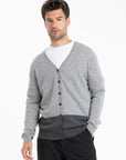 GABI 6 V neck cashmere cardigan in grey