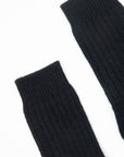 UNI 13 Traditional 4-thread cashmere rib sock in black