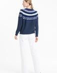 NAMI 26 Round-neck jacquard cashmere sweater multicolored