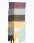 UNI 14 Square-woven scarf in alpaca and multicolored wool