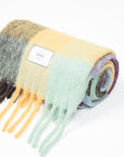 UNI 14 Square-woven scarf in alpaca and multicolored wool