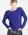 MIA 7 Midnight blue cashmere V-neck sweater