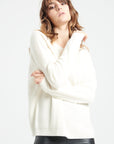 LILLY 25 Round-neck cashmere sweater ecru white