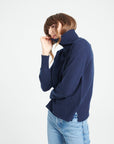 LILLY 22 Cashmere turtleneck sweater with raglan sleeves navy blue