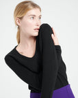 LILLY 20 4-thread cashmere V-neck sweater black