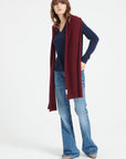 Burgundy red cashmere scarf