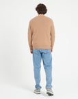 LUKE 14 Camel 4-thread cashmere round-neck sweater