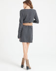 LILLY 10 V-neck cashmere dress anthracite grey